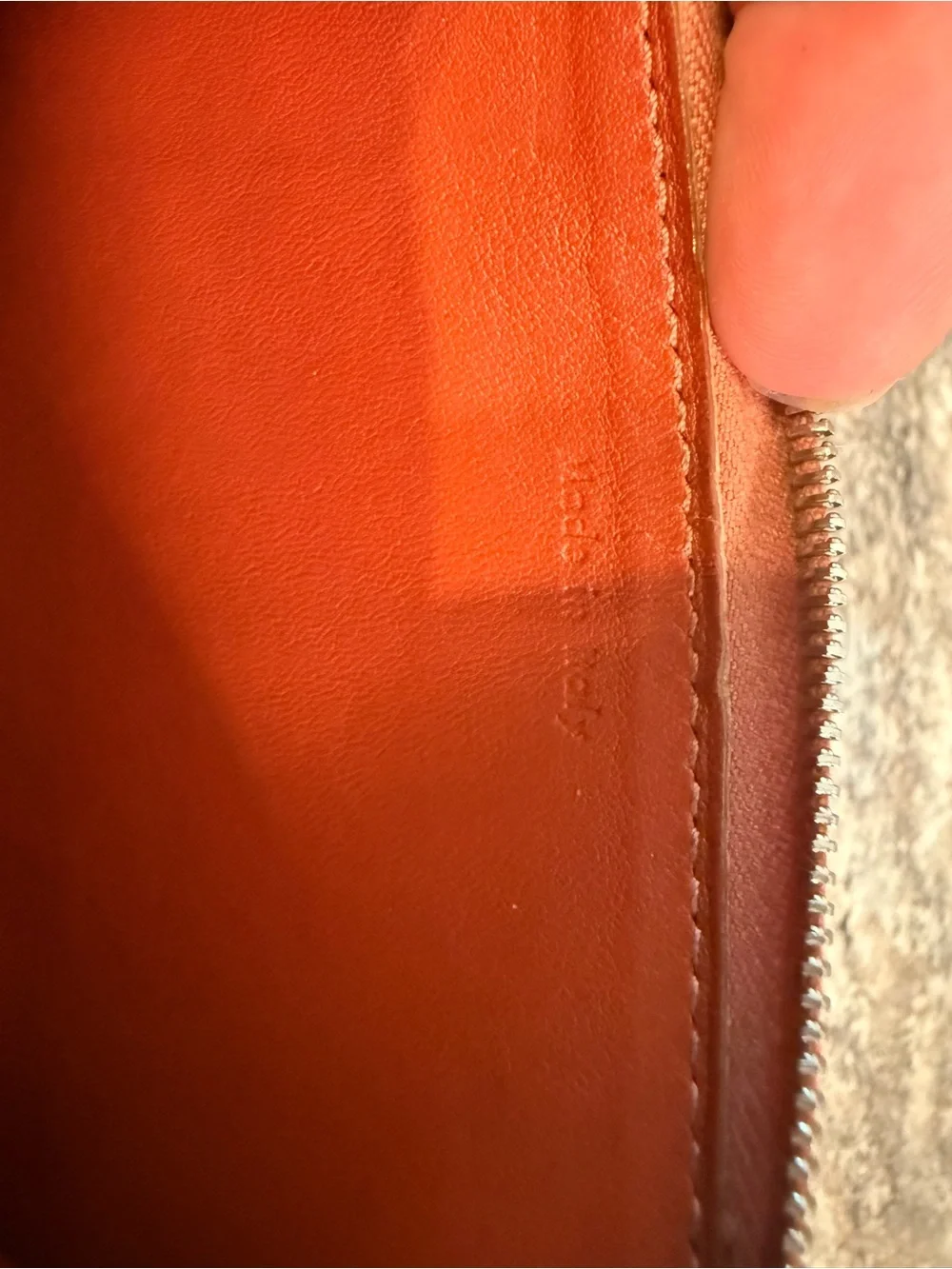 Celine Leather Zip Pouch